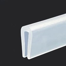 Clear Rubber Edge Trim  U Channel Silicone Fit 1/16"- Length 10',