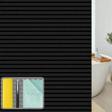 Blackout Window Film with Installation Tools, 100% Light Sun Blocking Static ...