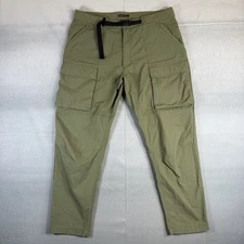 Backcountry Cargo Hiking Pants Mens Large (36) Green Belted Ripstop Tapered