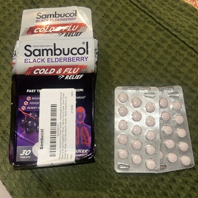 Sambucol Black Elderberry Cold and Flu Relief Tablets - 30 Count