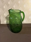 Vintage Anchor Hocking Sherwood 64 oz Glass Pitcher Spearmint Green Cottagecore