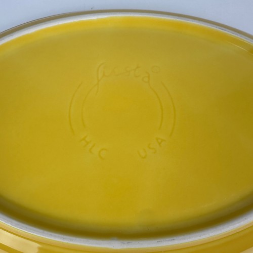 Fiesta gelb 13 1/2" x 9 1/4" große ovale Servierplatte HLC Fiestaware USA - Bild 13 von 16