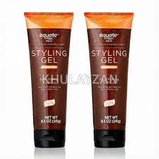 2 Pack Equate Men Styling Gel for Strong Hold, 8.5 Oz ( 241 g ) Each Fast Ship