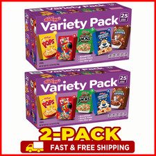 Paquete de 2 mini cajas de cereales Kellogg's, paquete de variedad, 25 unidades