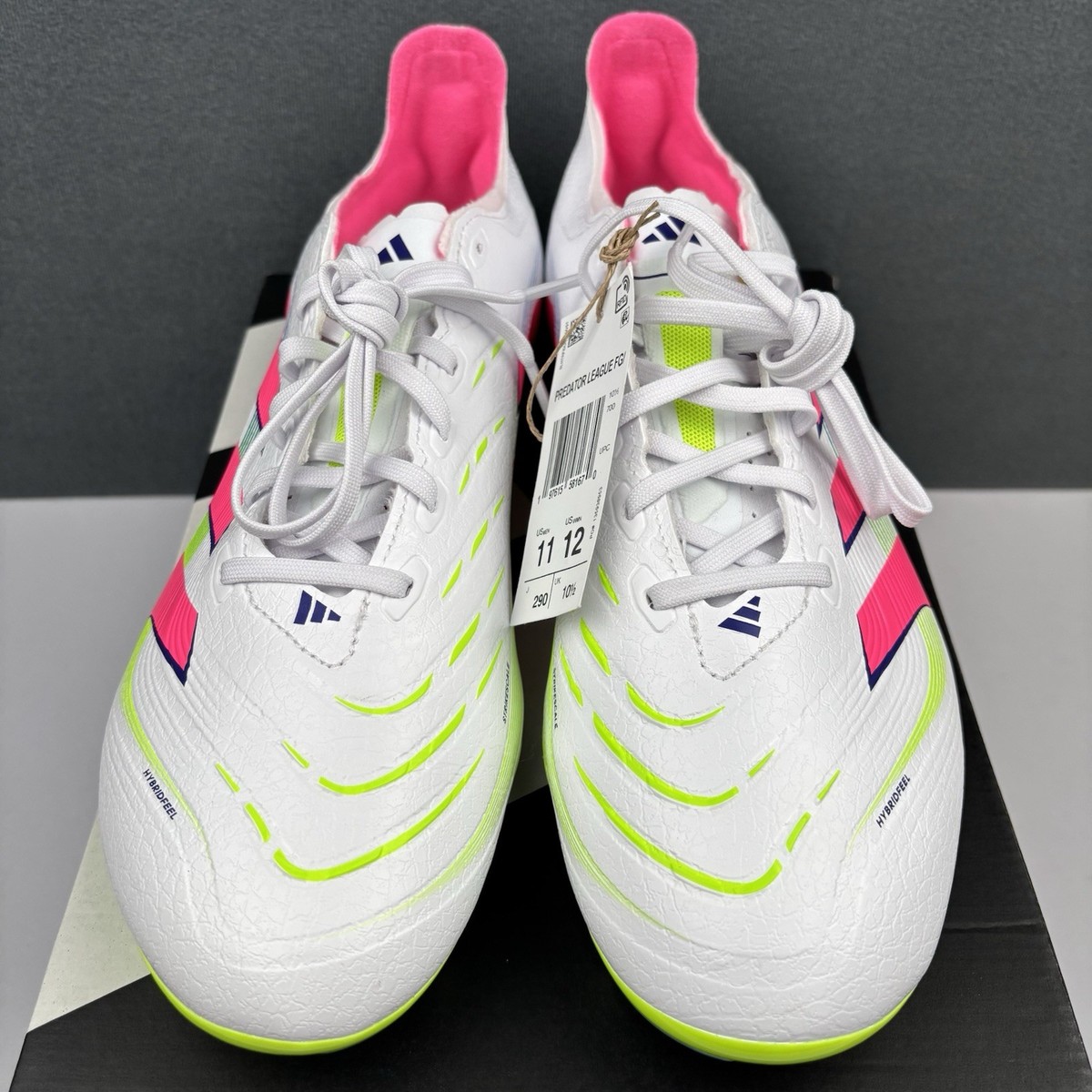 Adidas Predator League FG/MG Soccer Cleat White-Pink-Neon  display picture 2