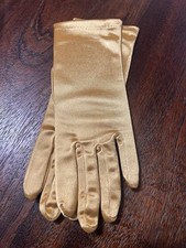 Gold Formal Gloves For Events, Weddings, Prom, Formalwear