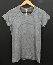 Lululemon Women's Swiftly Tech Short Sleeve Crew Heather Gray T-Shirt Size 10