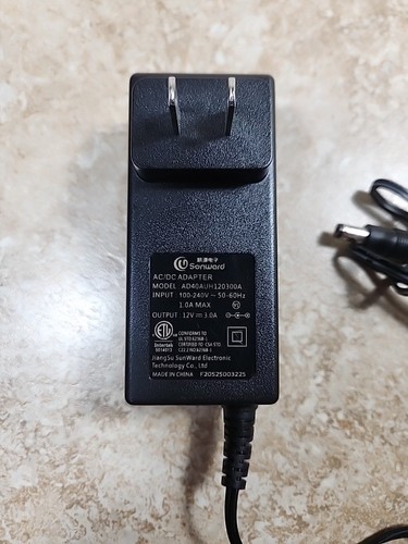 12V AC Adapter For Sunward AD40AUH120300A JiangSu Sunward Electronic Technology - Photo 2/7