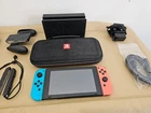 Nintendo Switch Console 32gb V2 Improved Battery + Case + Blue & Red Joy Cons