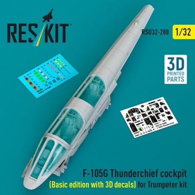 F-105G Thunderchief cockpit (Basic edition with 3Ddecals) 1/32 Reskit RSU32-0200
