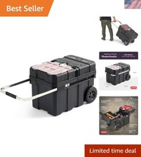 Compact Masterloader Tool Storage Box With Rolling Wheels And Extreme Durability