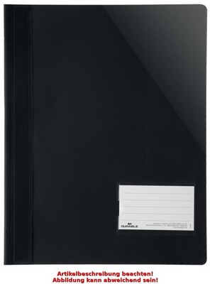 DURABLE Schnellhefter Überbreit, A4+, PVC, schwarz