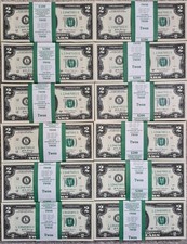 100 - $2 Two Dollar Bills UNC Sequential, Consecutive 2017A $200 TOTAL -San Fran