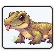 Cute Komodo Dragon Gaming Mouse Pad