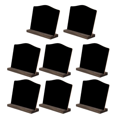 8Pcs Double Sided Chalkboard Sign Small Blackboard with Base Message Board - Picture 3 of 10