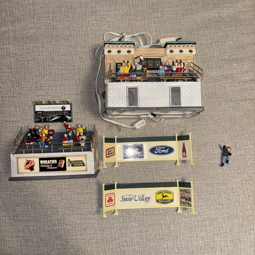 Department 56 #55001 Champsfield Stadium Snow Village Vintage Missing Part Broke
