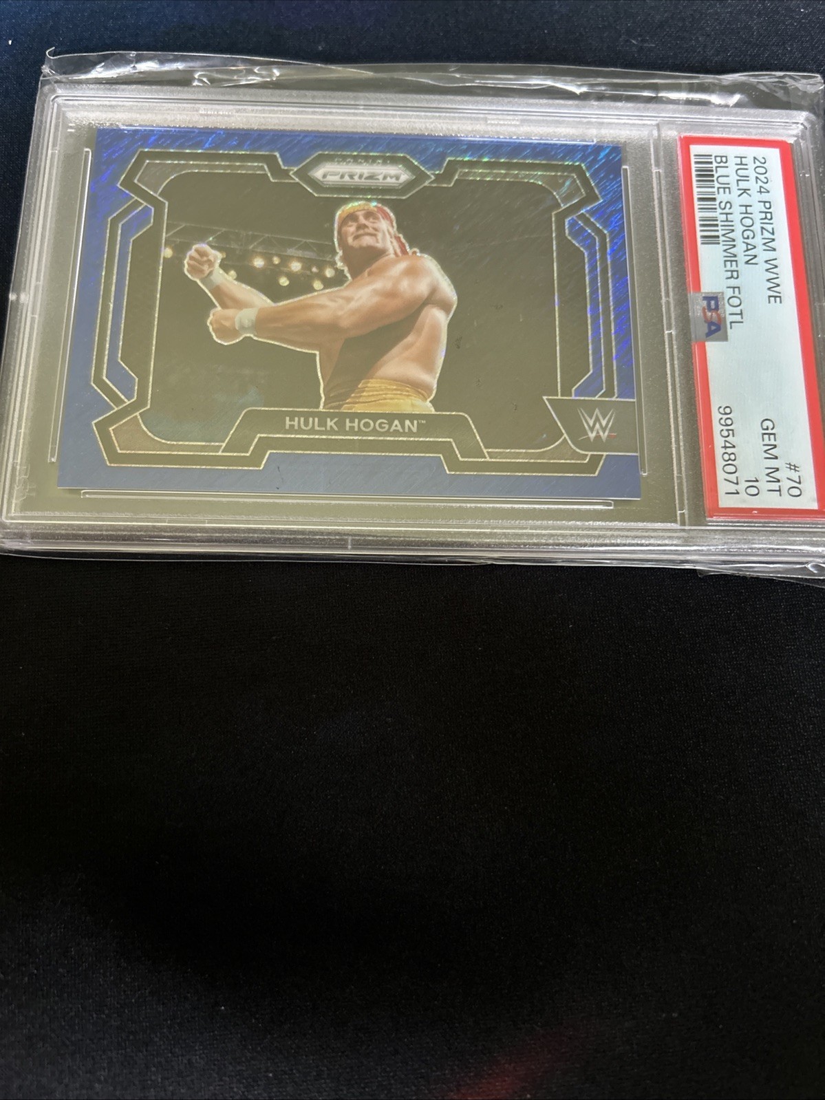 2024 WWE Prizm Hulk Hogan Blue Shimmer /11 Gem Mint 10
