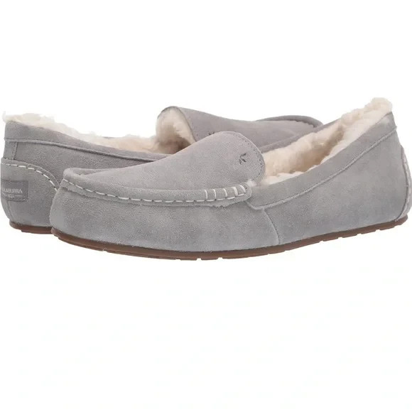 APL Mocassino Koolaburra by UGG Lezly grigio tortora selvatica da donna scamosciato pelliccia sintetica 7