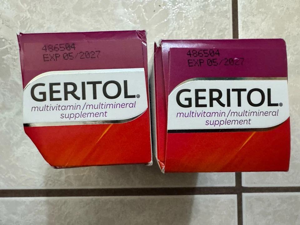 2 мультивитаминные питательные поддерживающие таблетки Geritol 100 таблеток бутылки срок годности 7/27 - Изображение 3 из 4