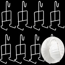 8 Pcs Tea Cup and Saucer Display Stand Metal China Teacup Holder Rack Saucer ...