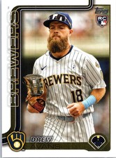 2025 Topps Update #US92 Drew Avans Milwaukee Brewers