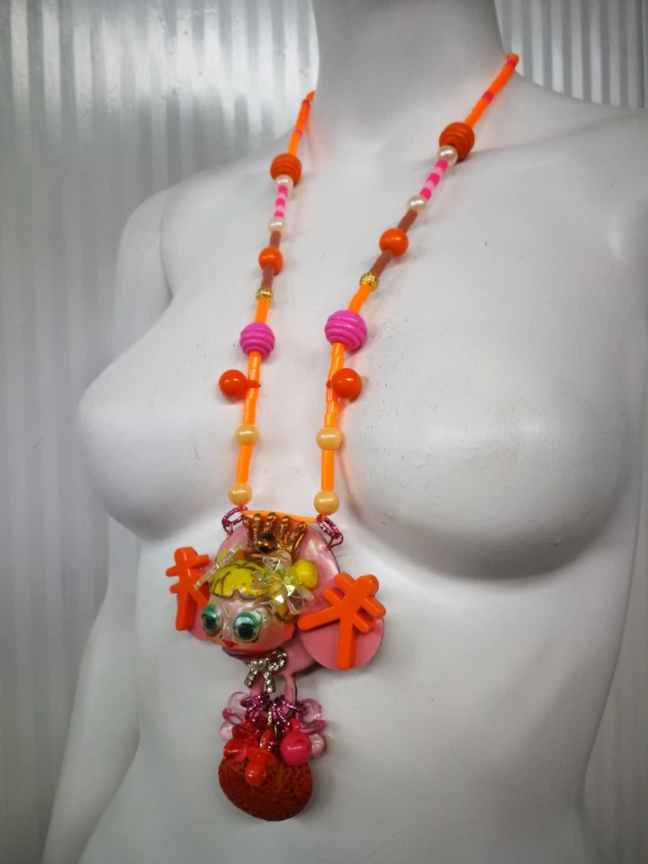 Joyería Collar Colgante Manga Muñeca Japonesa Kokeshi Amigurumi Grueso Modernista Foto 2 de 4