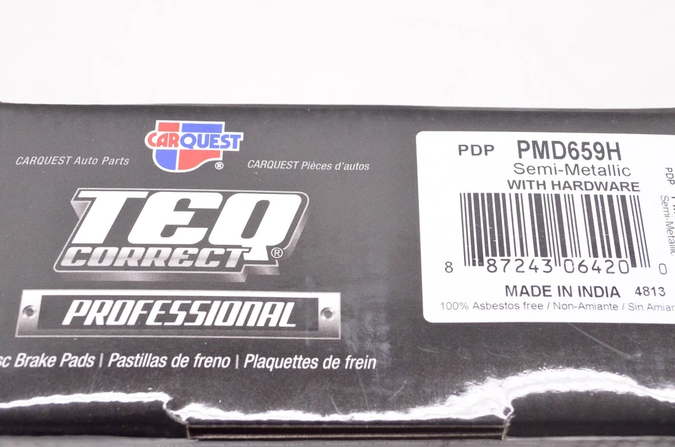 Kit de pastillas de freno de disco semimetálicas correctas Carquest PMD659H Teq NOS Foto 3 de 3