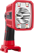 18W LED Flashlight for Milwaukee M18 18V Battery, 1250LM Spotlight & Floodlight