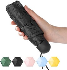 Mini UV Umbrella Sun Protection Compact Travel Pocket Lightweight for Men Women