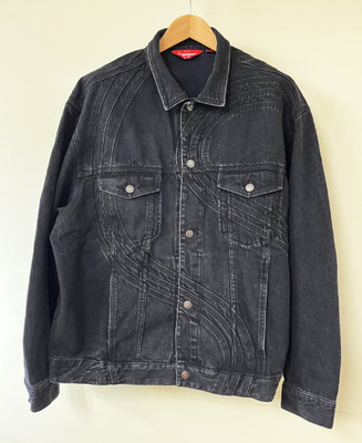 Supreme supreme S Logo Denim Trucker Jacket Black Denim Supreme supreme S Logo Denim Trucker Jacket Black Denim