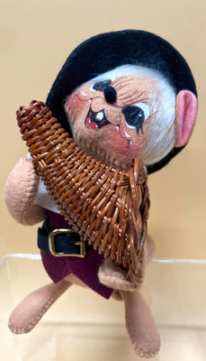 Annalee Pilgrim Mouse w/ Toothpick Holder Doll Thanksgiving NEW W/BAG