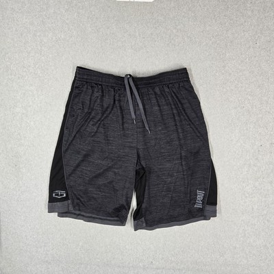 Tapout Men Activewear Shorts XL Black Logo Graphic Drawstring Pockets 10'' Inseam