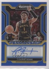 2022-23 Prizm Draft Picks College Penmanship Blue 70/149 Tyson Etienne Auto y8h