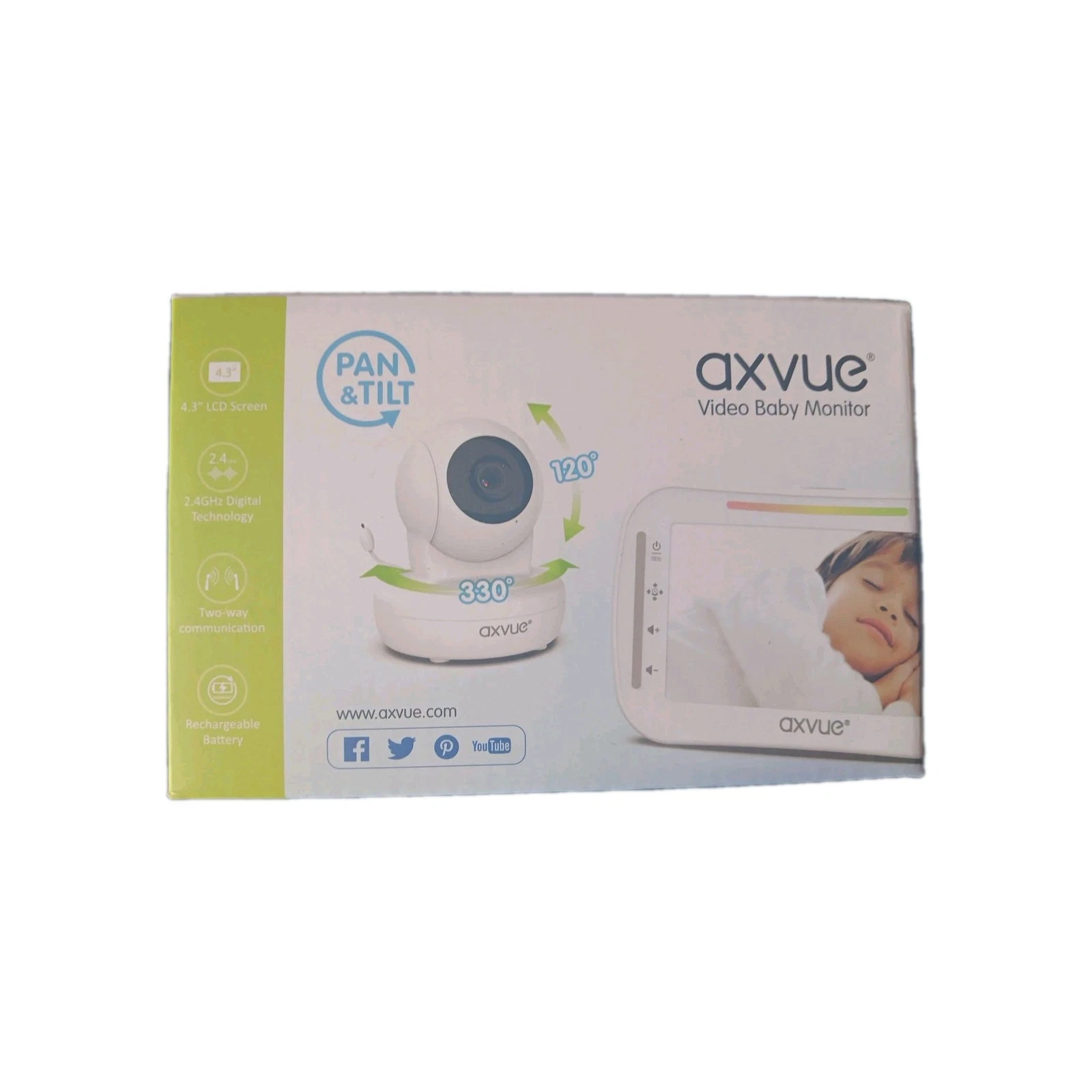 Axvue Video Baby Monitor with Pan Tilt Camera A2HD new