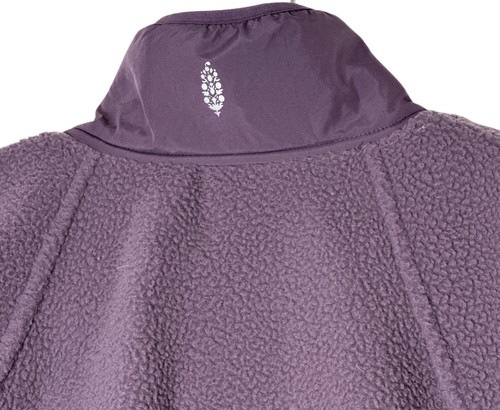Free People Movement Hit The Slopes Fleece Jacket Women’s XL Purple Oversized - Picture 7 of 12