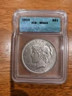 1923 Peace Dollar graded 64 by ICG as seen in photo-Nice Strike/Surface Quality