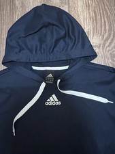 Adidas Men  s Navy Blue Hoodie, Size Large.