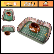 Football Stadium Chip & Dip Set - Sports Party Serving Tray for Game Day Snacks