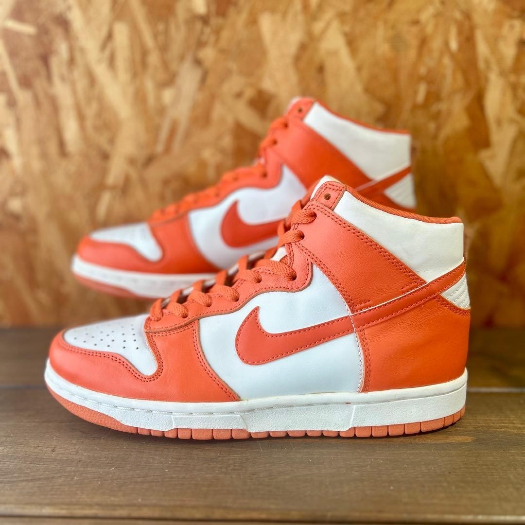 VINTAGE 1999 Nike Dunk High LE Syracuse White Orange US 8 26cm 630335-811 RARE image 5