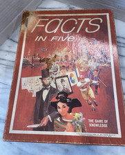 Vintage 1976 FACTS IN FIVE Board Game Complete