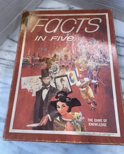Vintage 1976 FACTS IN FIVE Board Game Complete