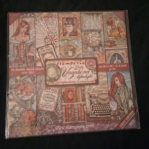 Stamperia Lady Vagabond Paper Pad 10 8x8 Double Faced Pages Retired  New Retired