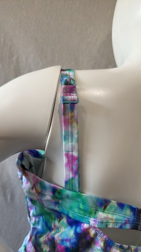 Torrid Colorful Watercolor Swimsuit 2 Piece With Ruched Skirt Wired Bra Size 2/4 - Picture 7 of 18