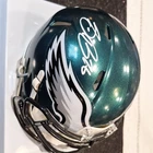 Philadelphia Eagles  saquon Barkley Signed Mini Football Helmet Beckett Auth