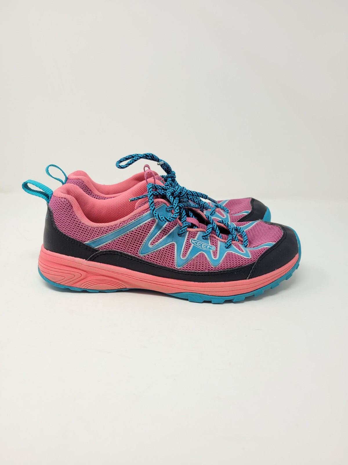 Scarpe da trekking KEEN rosa e blu acqua sneakers stringate trail running taglia 6