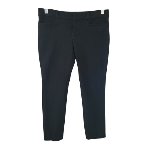 Banana Republic Sloan Black Ankle Pants Womens Size 2P Slim Mid Rise Stretch
