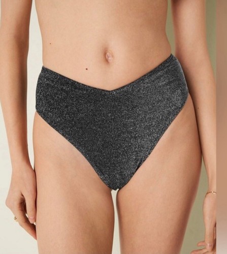 VS PINK Shimmer bandeau Top & High Waist Cheeky Bottoms 2 piece Bikini, set - Picture 4 of 24
