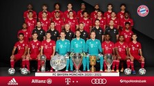 Kompletny zestaw kart z autografami FC Bayern Monachium 2020/21 - Triple Sieger