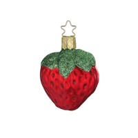 "Inge Glas: \"Erdbeere\" Christbaumschmuck Handgefertigt In Franken Weihnachten"