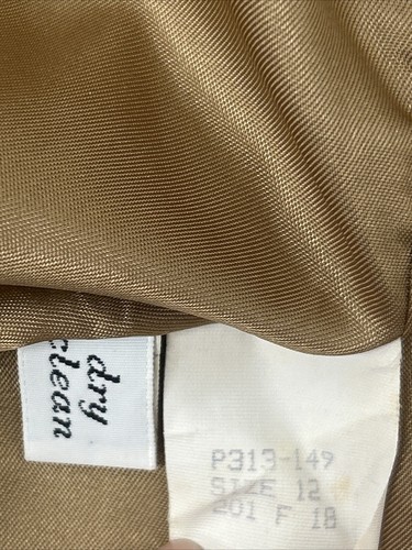 Pendleton Blazer Jacket Women's Tan 100% Virgin Wool Long Sleeve Notch Lapel - Picture 10 of 10